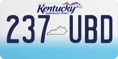 KY license plate 237UBD