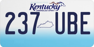 KY license plate 237UBE