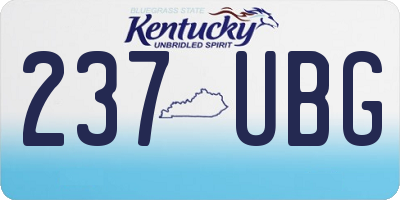 KY license plate 237UBG