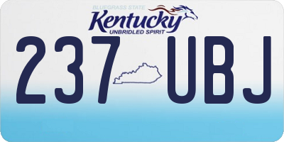 KY license plate 237UBJ