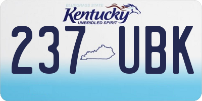 KY license plate 237UBK