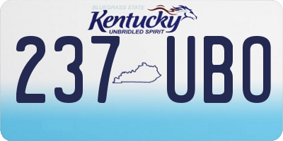 KY license plate 237UBO