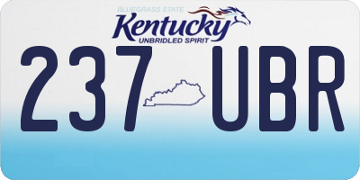 KY license plate 237UBR
