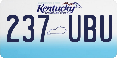 KY license plate 237UBU