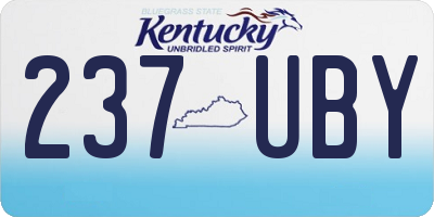 KY license plate 237UBY
