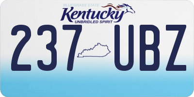 KY license plate 237UBZ