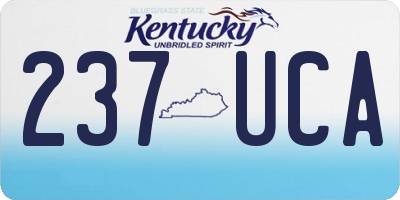 KY license plate 237UCA