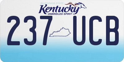 KY license plate 237UCB