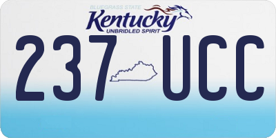 KY license plate 237UCC