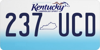 KY license plate 237UCD