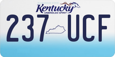 KY license plate 237UCF