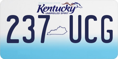 KY license plate 237UCG
