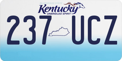 KY license plate 237UCZ