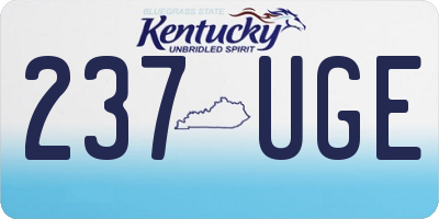 KY license plate 237UGE