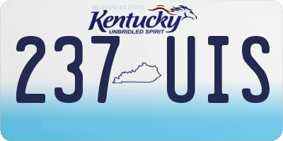 KY license plate 237UIS