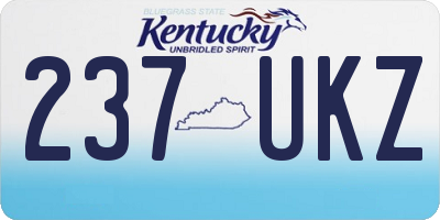 KY license plate 237UKZ