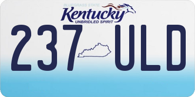KY license plate 237ULD