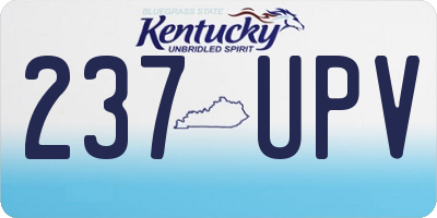 KY license plate 237UPV