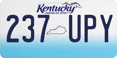 KY license plate 237UPY