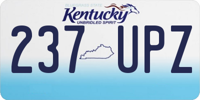 KY license plate 237UPZ