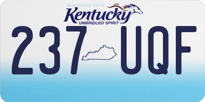 KY license plate 237UQF