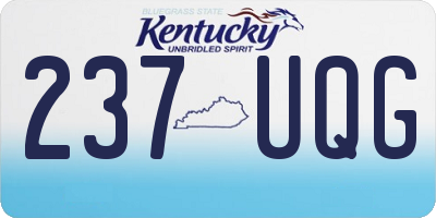 KY license plate 237UQG
