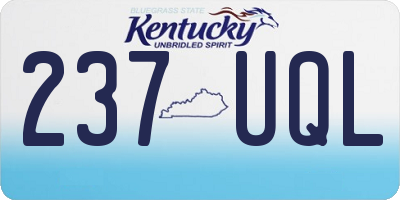 KY license plate 237UQL