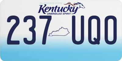 KY license plate 237UQO