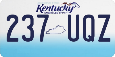 KY license plate 237UQZ