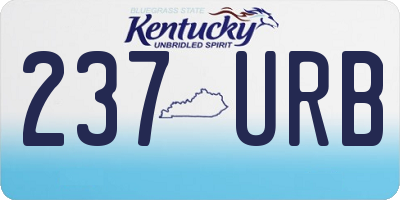 KY license plate 237URB