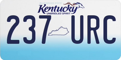 KY license plate 237URC