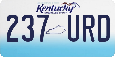 KY license plate 237URD