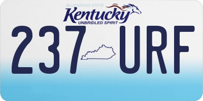 KY license plate 237URF