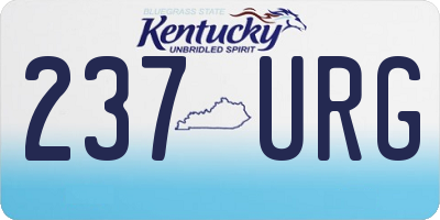KY license plate 237URG