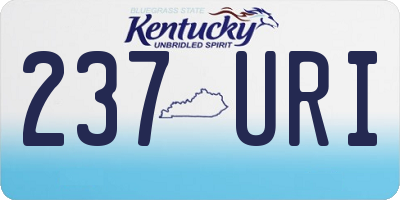 KY license plate 237URI
