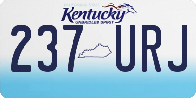 KY license plate 237URJ