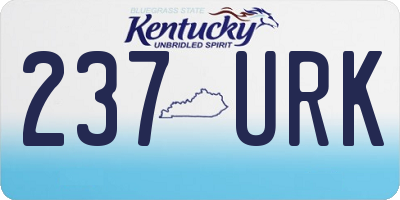 KY license plate 237URK