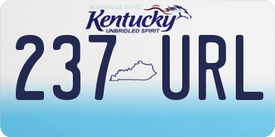 KY license plate 237URL