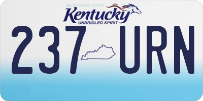 KY license plate 237URN