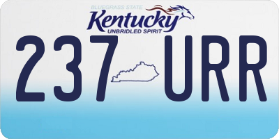 KY license plate 237URR