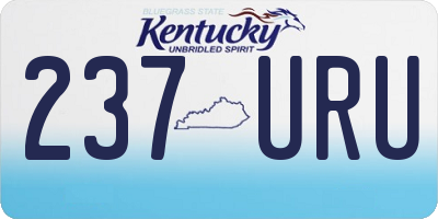 KY license plate 237URU