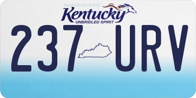 KY license plate 237URV