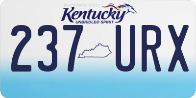 KY license plate 237URX