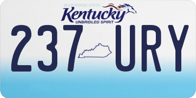 KY license plate 237URY