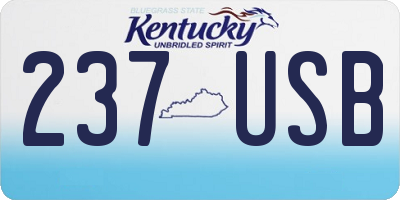 KY license plate 237USB