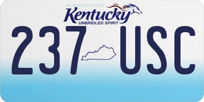 KY license plate 237USC
