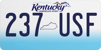 KY license plate 237USF