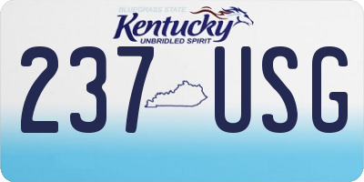 KY license plate 237USG