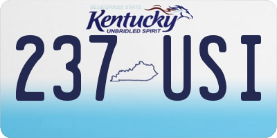 KY license plate 237USI