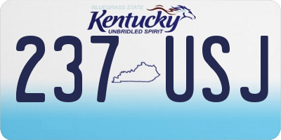 KY license plate 237USJ